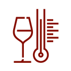 wine glass with thermometer